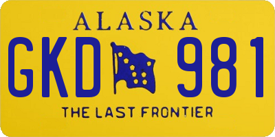 AK license plate GKD981