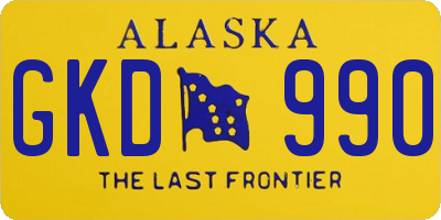 AK license plate GKD990