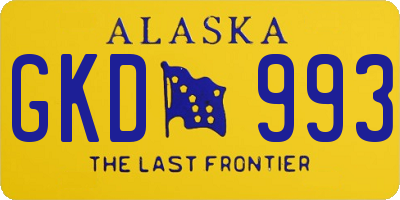 AK license plate GKD993