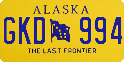 AK license plate GKD994