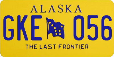 AK license plate GKE056