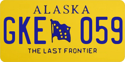 AK license plate GKE059