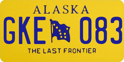 AK license plate GKE083