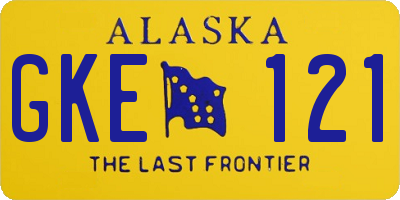 AK license plate GKE121