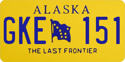 AK license plate GKE151