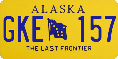 AK license plate GKE157