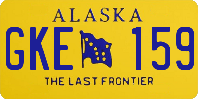 AK license plate GKE159