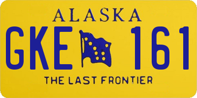 AK license plate GKE161