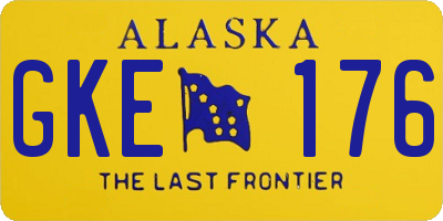 AK license plate GKE176