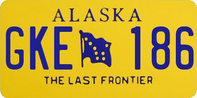 AK license plate GKE186