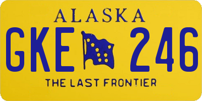 AK license plate GKE246