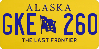 AK license plate GKE260