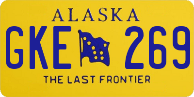 AK license plate GKE269