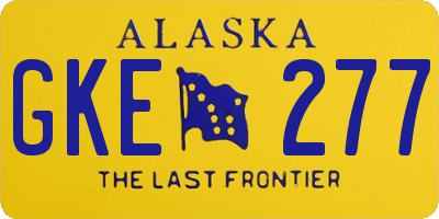 AK license plate GKE277