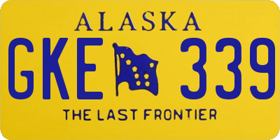 AK license plate GKE339