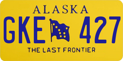 AK license plate GKE427