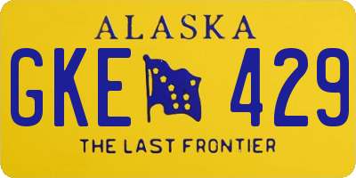 AK license plate GKE429