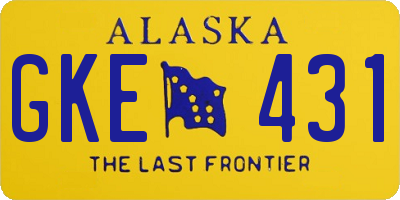AK license plate GKE431