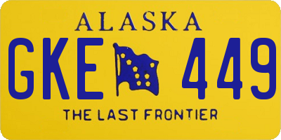 AK license plate GKE449