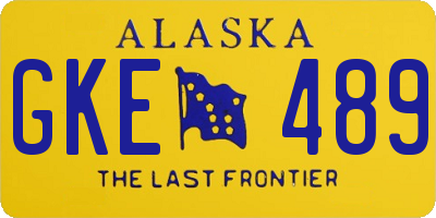 AK license plate GKE489