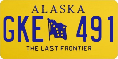 AK license plate GKE491