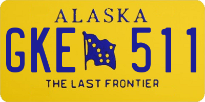 AK license plate GKE511