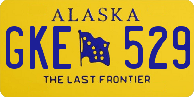 AK license plate GKE529