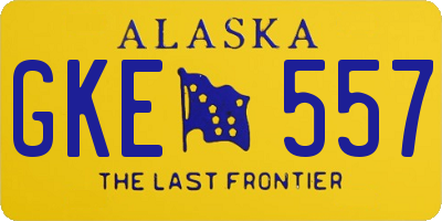 AK license plate GKE557