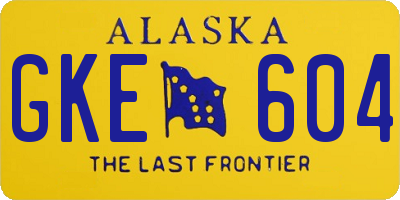 AK license plate GKE604