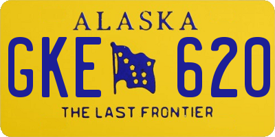 AK license plate GKE620