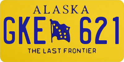 AK license plate GKE621