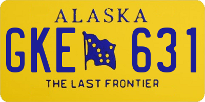 AK license plate GKE631