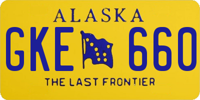 AK license plate GKE660