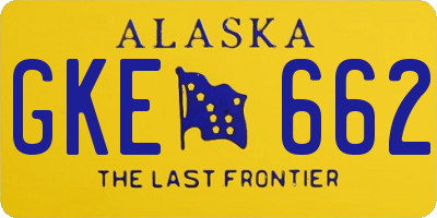 AK license plate GKE662