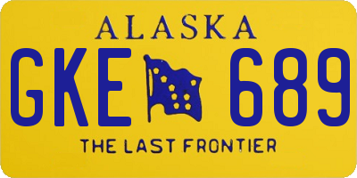 AK license plate GKE689