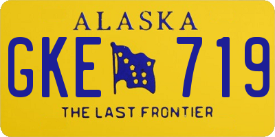 AK license plate GKE719