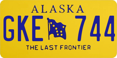AK license plate GKE744