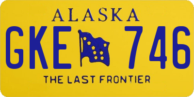 AK license plate GKE746