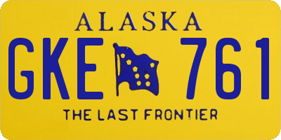 AK license plate GKE761