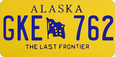AK license plate GKE762