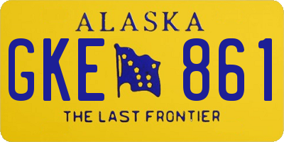 AK license plate GKE861