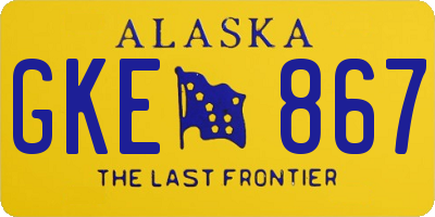 AK license plate GKE867