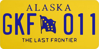 AK license plate GKF011