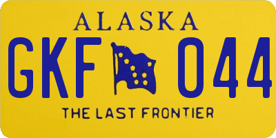 AK license plate GKF044