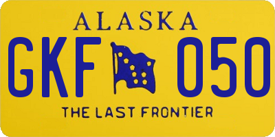AK license plate GKF050