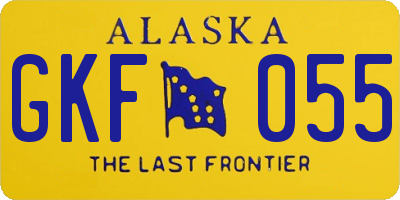 AK license plate GKF055