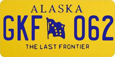 AK license plate GKF062