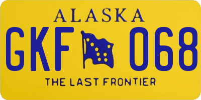 AK license plate GKF068