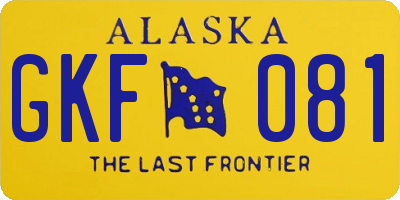 AK license plate GKF081