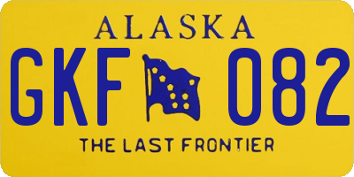 AK license plate GKF082